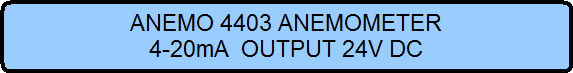 Windspeed Meter - Anemometer 4-20mA Output